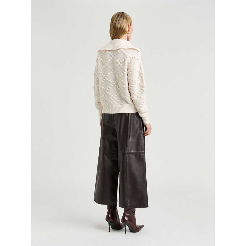 Veronika Maine Merino Chunky Bobble Collared Sweater image number 1
